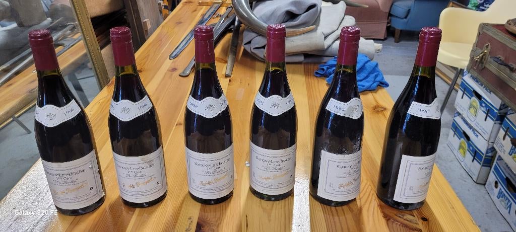 6 bout. Savigny les Beaune 1er cru les Feuillets Demougeot, Pleine, Enlèvement, France, Vin rouge