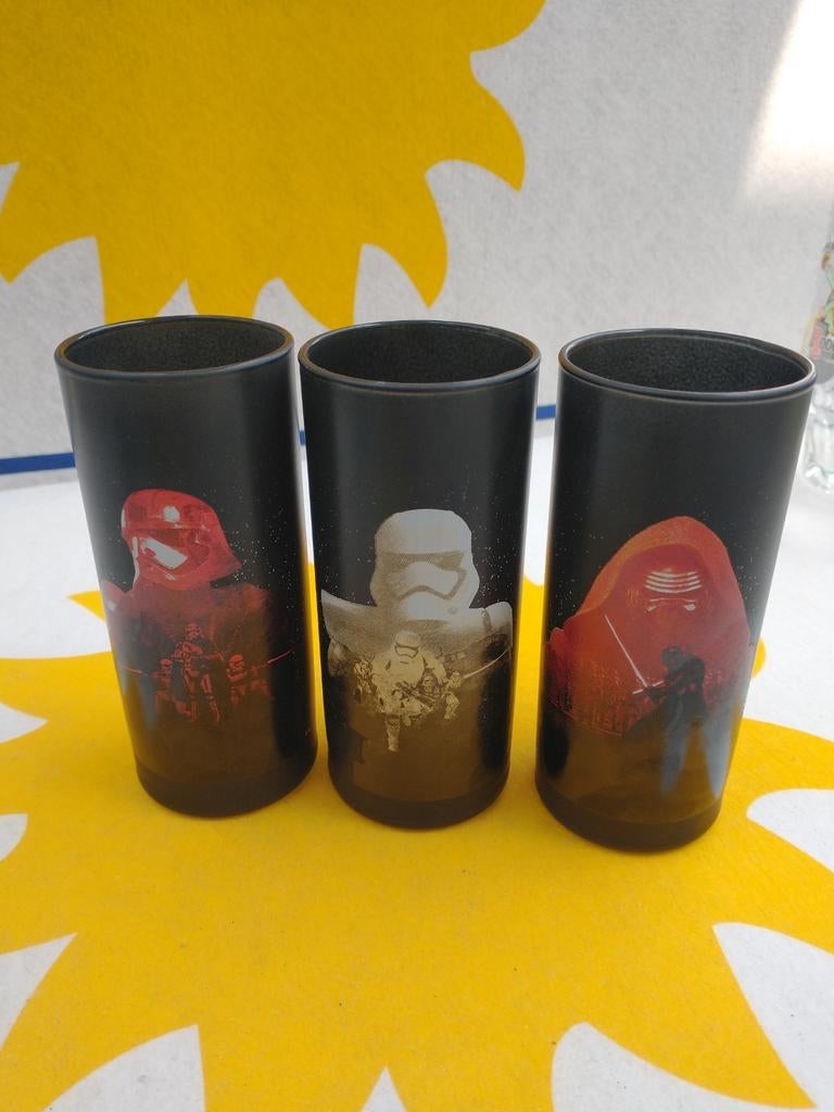 Star wars the Force awakens ,Berghoff glazen 3 verschillende, Enlèvement ou Envoi, Comme neuf, Verre à soda