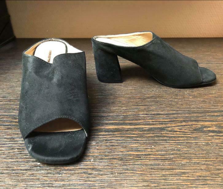 Zwarte muiltjes met hak, Kleding | Dames, Ophalen of Verzenden