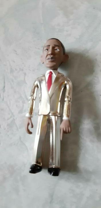 Figuurtje Barak Obama. Hoofd en armen beweegbaar, Ophalen of Verzenden