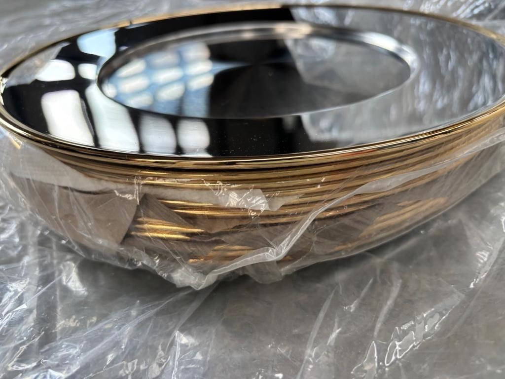 Set inox onderzetborden, Huis en Inrichting, Ophalen, Zo goed als nieuw, Rond, Metaal