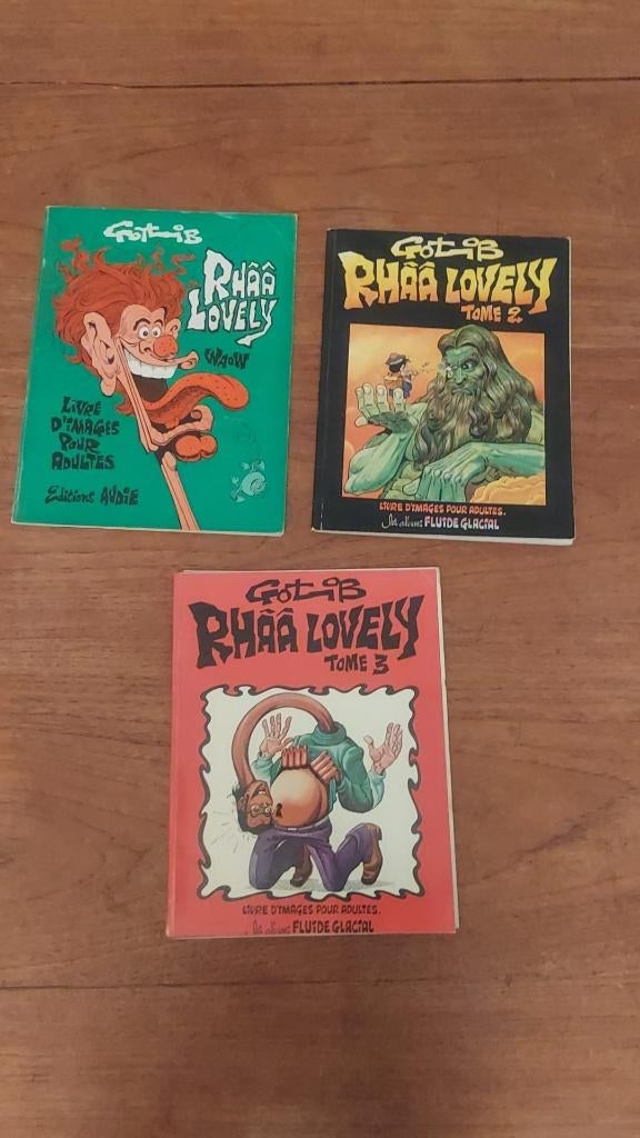 BD Rhââ Lovely tome 1 à 3 en E.O, Enlèvement ou Envoi, Série complète ou Série, Utilisé, Gotlib