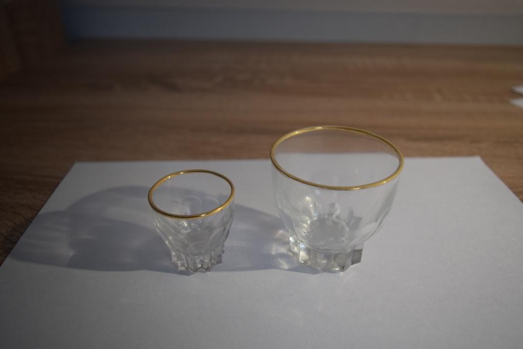 Verres vintage à bords dorés, Enlèvement, Comme neuf, Autres types