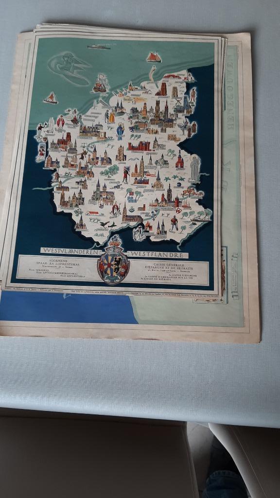 Provinces, cartes, plaques, commerce et industrie v école, Enlèvement ou Envoi, Histoire