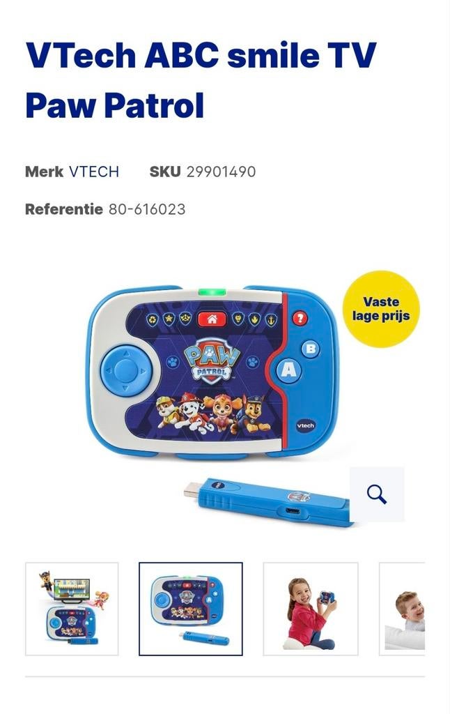 Paw patrol VTech ABC SMILE tv game, Ophalen, Zo goed als nieuw