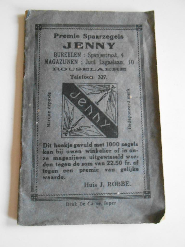 boekje spaarzegels Jenny . Roeselare Huis J. ROBBE, Verzamelen, Ophalen of Verzenden