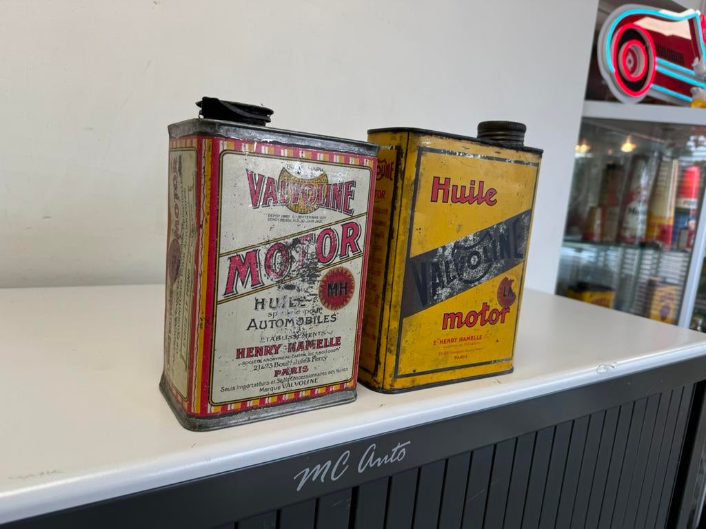 Valvoline oude olie blikken 1920, Verzamelen, Ophalen of Verzenden, Gebruikt, Verpakking
