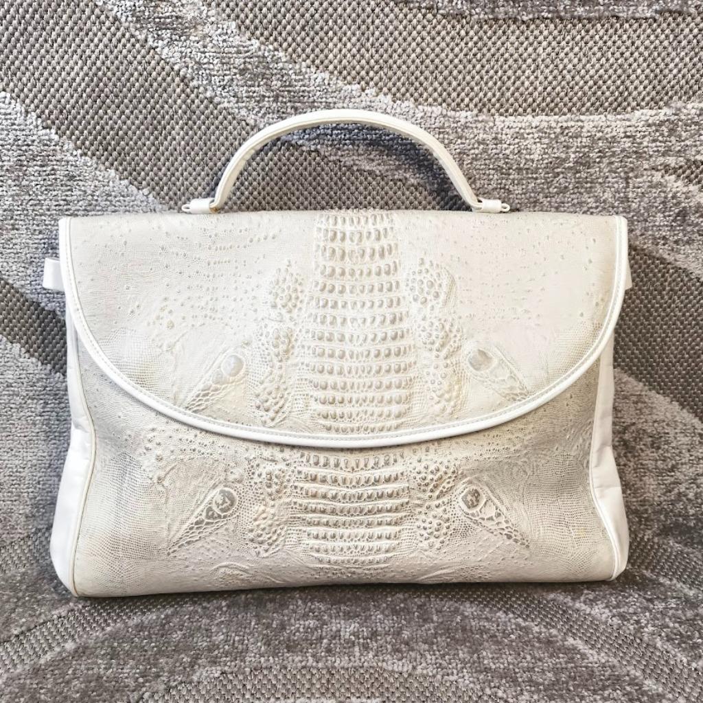 Picard vintage handtas -enveloptas gelakt-wit jaren 60, Handtassen en Accessoires, Tassen | Damestassen, Ophalen of Verzenden