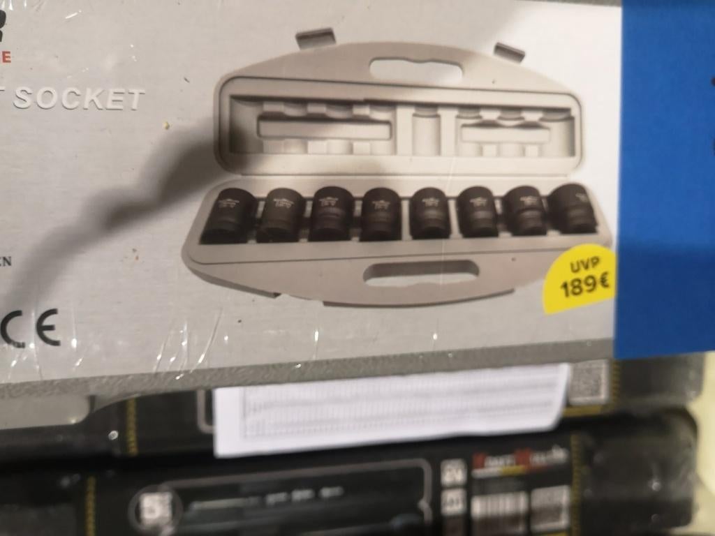 Coffret de douilles noires/ socket 14 pièces CRV KraftMüller, Ophalen, Nieuw