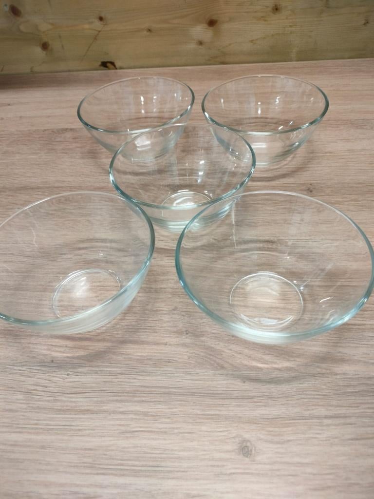 5 kommetjes Arcoroc, Ophalen of Verzenden, Zo goed als nieuw, Glas, Kom(men)