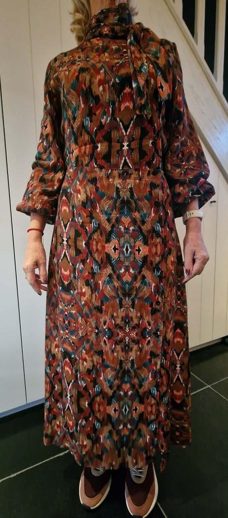 Lange jurk van Deux - Eline de Munck, Kleding | Dames, Maat 38/40 (M), Bruin, Deux, Ophalen of Verzenden
