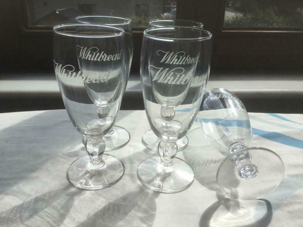 Brouwerij bierglazen Whitbread, Verzamelen, Biermerken, Ophalen of Verzenden, Zo goed als nieuw, Glas of Glazen, Overige merken