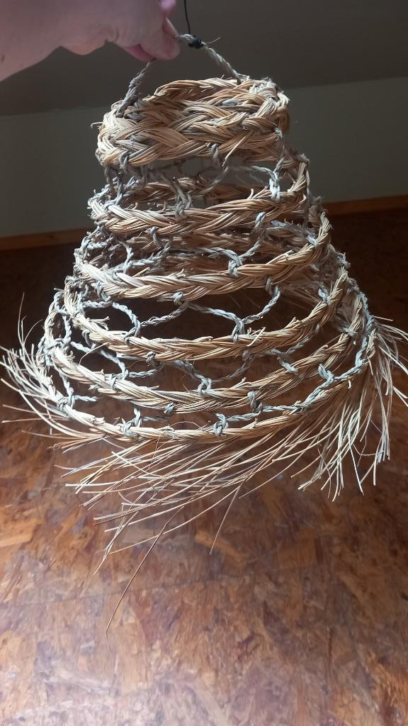Marokkaanse lampenkap zeegras, Ophalen, Zo goed als nieuw, Boho, Minder dan 50 cm