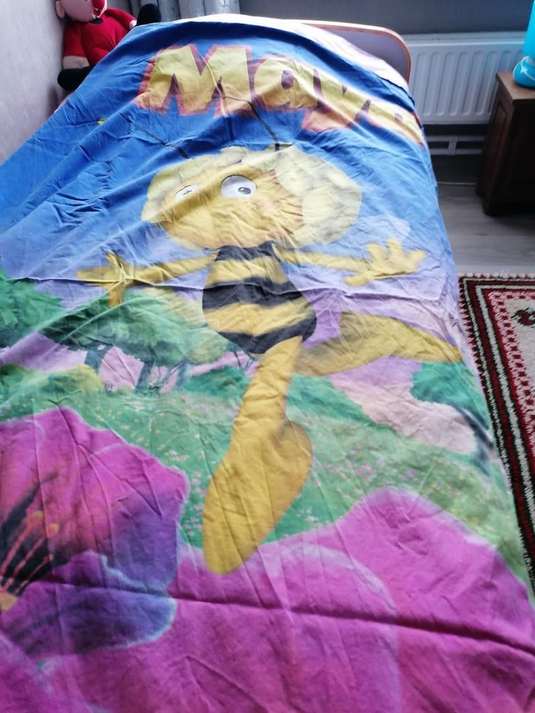 Donsovertrek voor 1 persoons bed voor meisjes Maya de bij, Ophalen, Gebruikt, Dekbedovertrek, Meisje