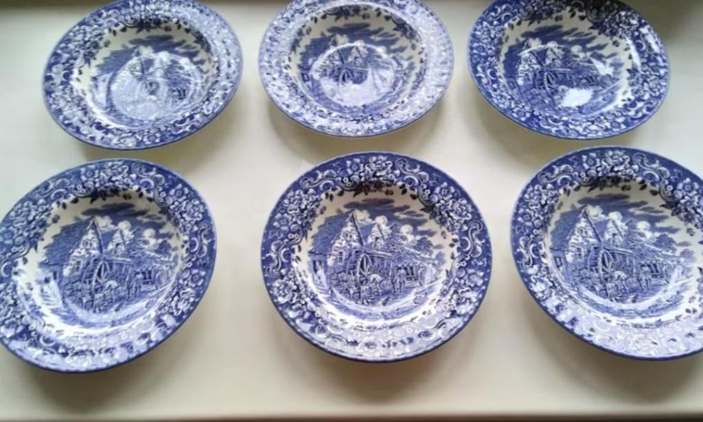 6 diepe borden ( royal Tudor ware), Antiek en Kunst, Ophalen