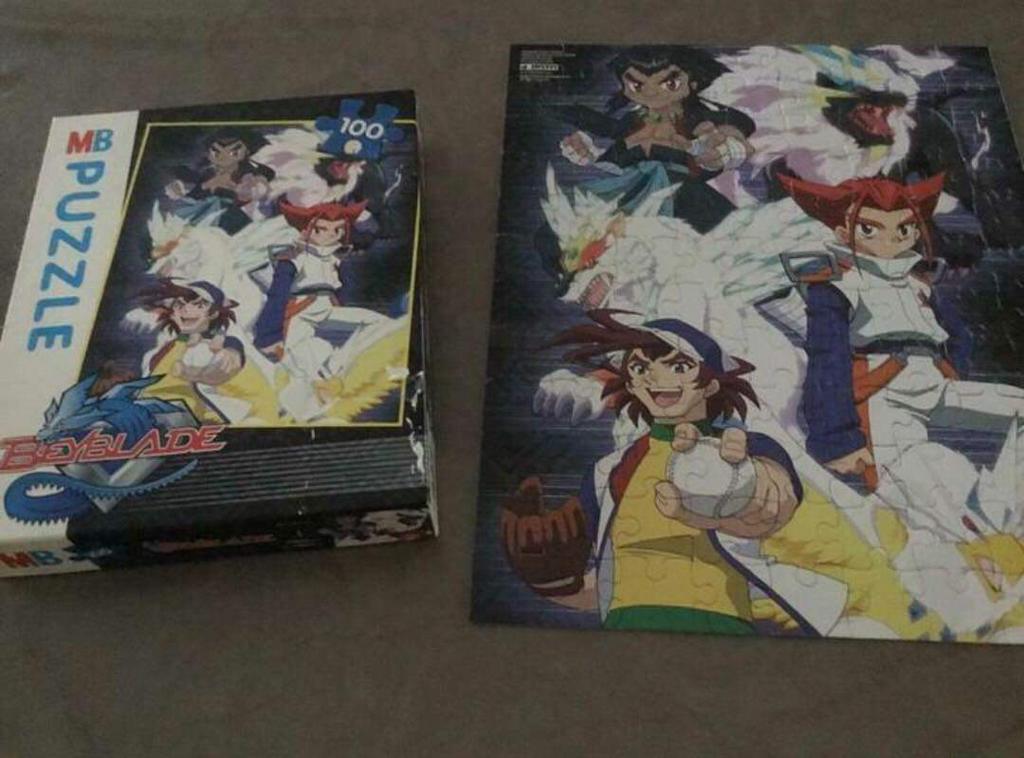 MB puzzel Beyblade 100 stuks, Ophalen of Verzenden, Gebruikt