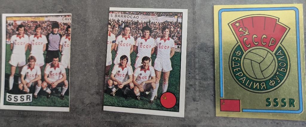 PANINI VOETBAL STICKERS EURO 84 SSSR  3x incl  embleem, Verzenden, Nieuw