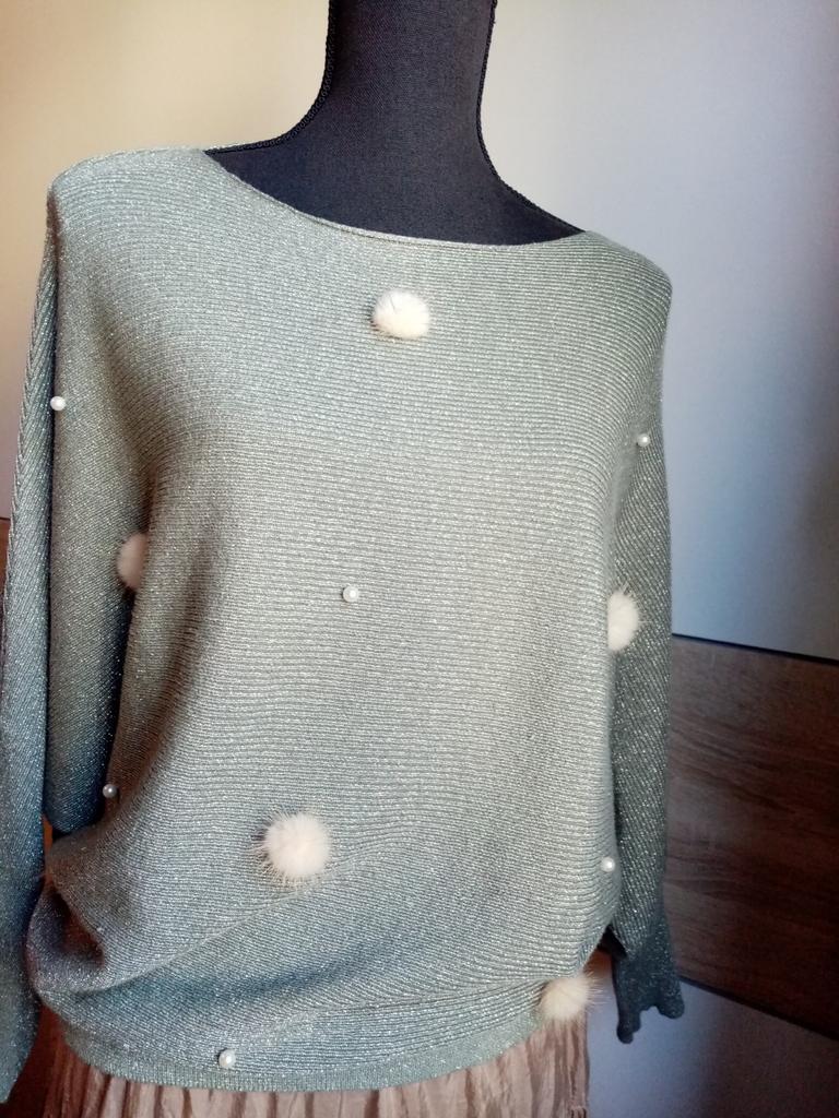 Glitter truitje pastel groen, Ophalen of Verzenden, Zo goed als nieuw, Groen