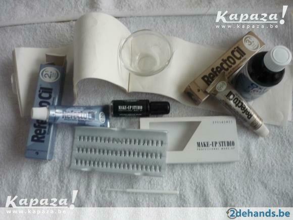 Producten voor wimpers verven en extra wimpers, Gebruikt