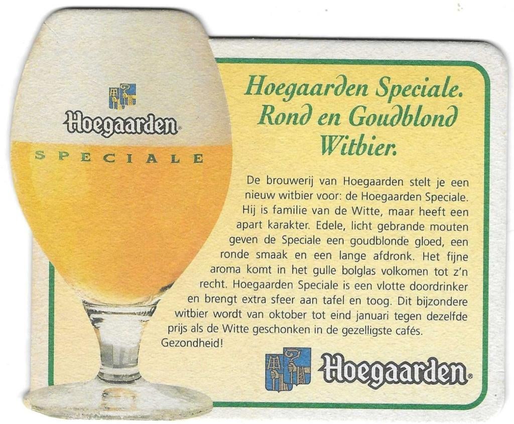 bierviltje 1st Hoegaarden speciale, Envoi