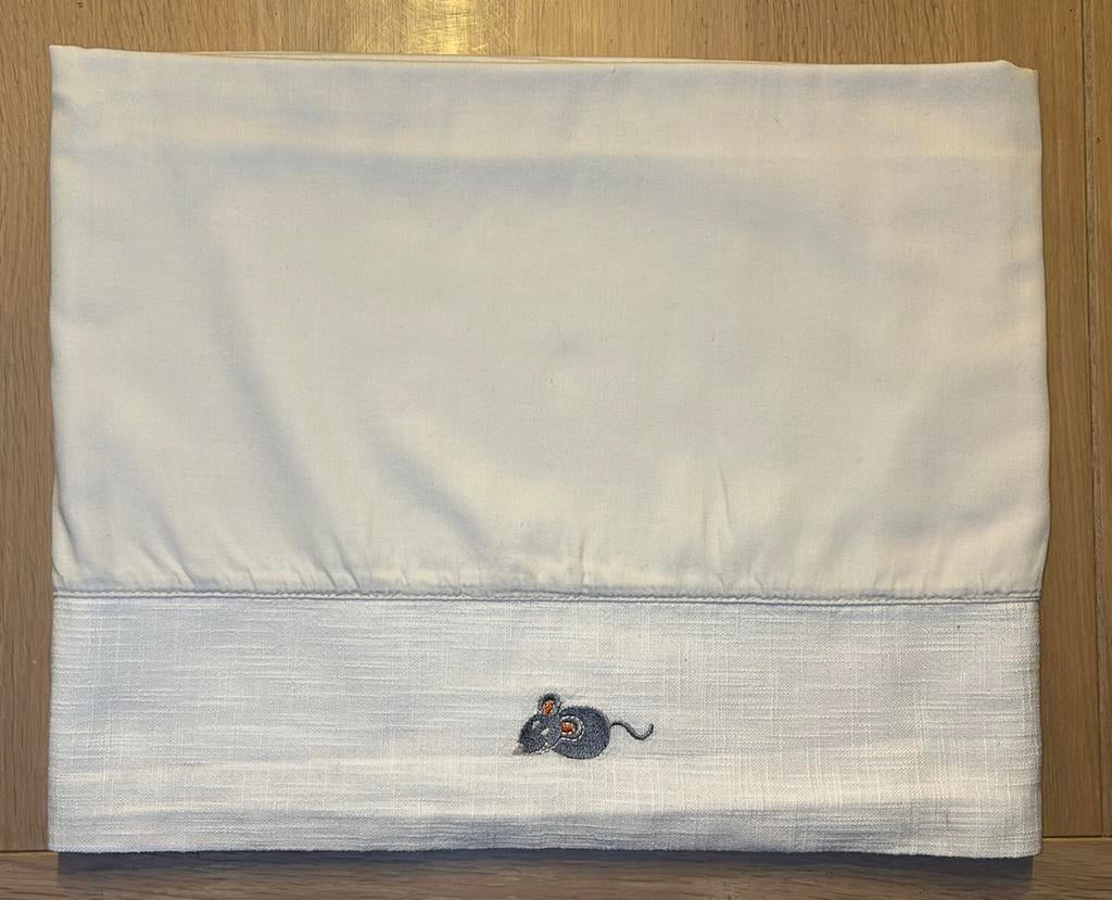 🐭 Lakentje 110 cm op 165 cm, Jongetje of Meisje, Wit, Overige typen, Ophalen of Verzenden