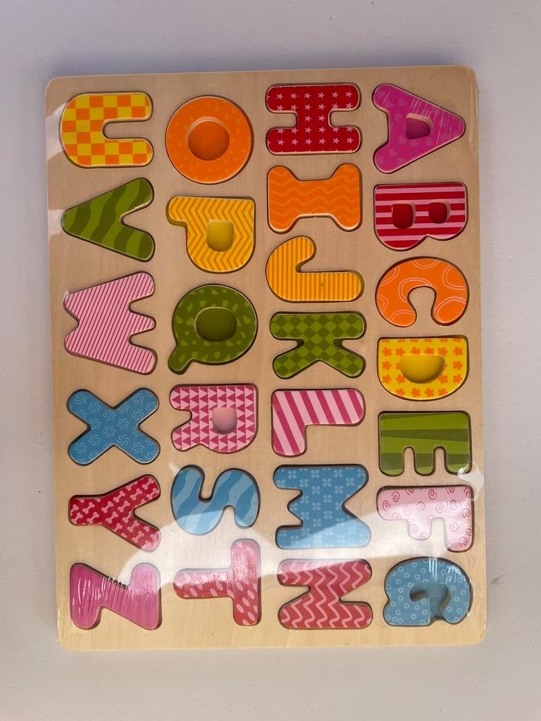 Houten Puzzel alfabet, Kinderen en Baby's, Ophalen, Nieuw, Puzzelen