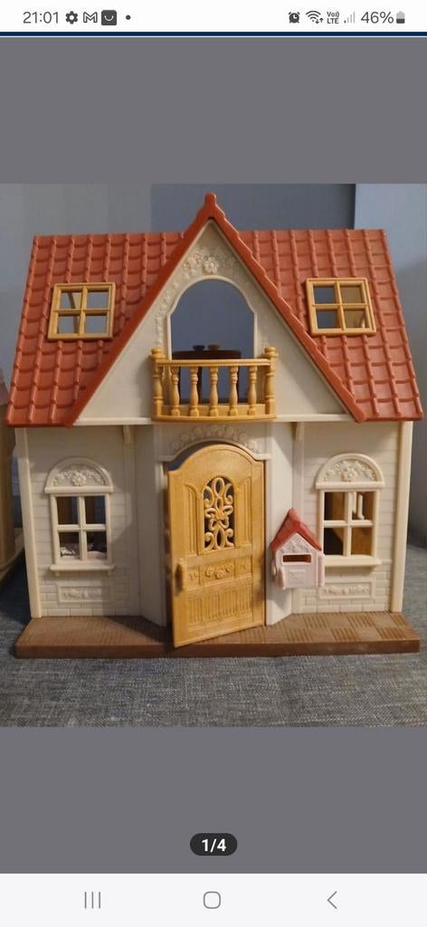 Sylvanian families huis en speeltuin + poppetjes., Kinderen en Baby's, Ophalen