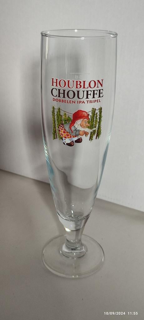 Een HOUBLON CHOUFFE-glas., Ophalen, Nieuw, Glas of Glazen, Overige merken