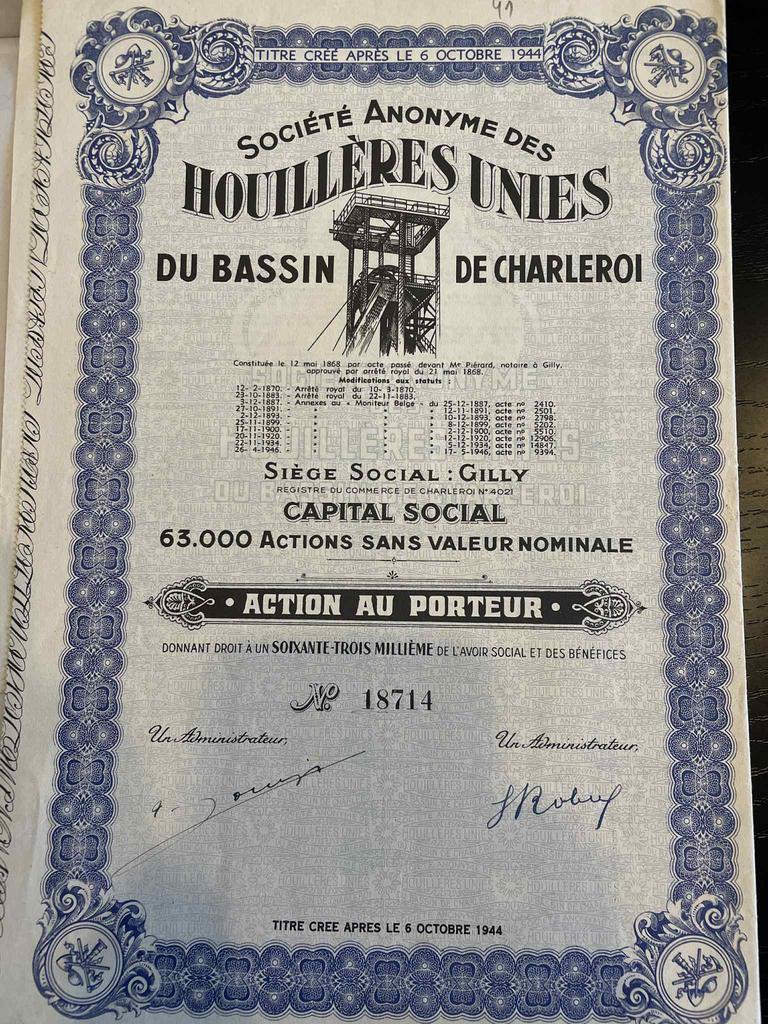 Charbonnage bassin de Charleroi, Enlèvement ou Envoi