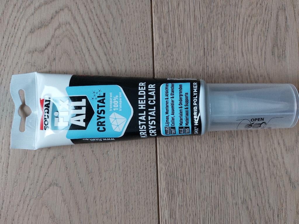 Fix ALL SOUDAL crystal transparent 125 ml, Bricolage & Construction, Isolation & Étanchéité, Enlèvement ou Envoi, Neuf, Autres matériaux
