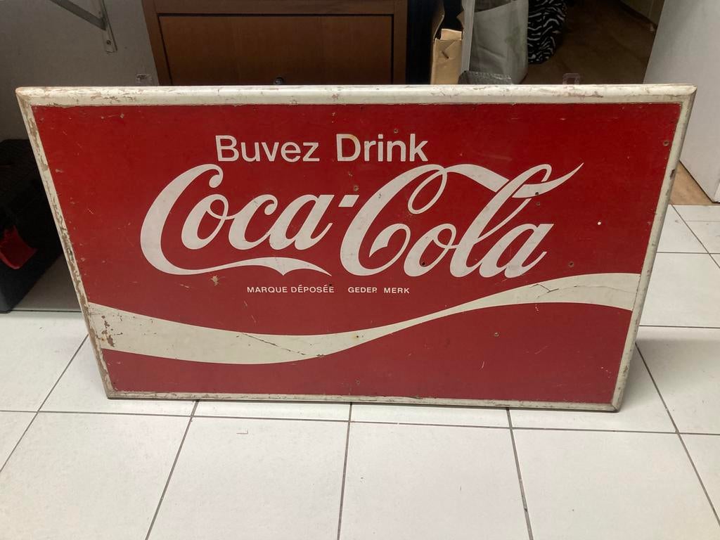 COCA COLA  grand panneau, Enlèvement, Panneau publicitaire