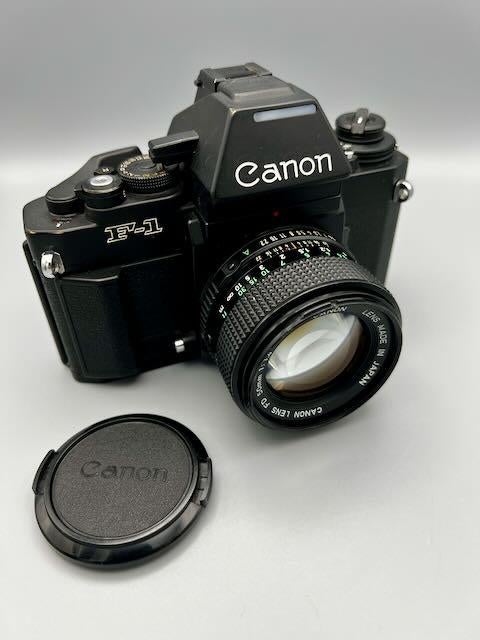 Canon F1 new version + acc., Audio, Tv en Foto, Fotocamera's Analoog, Ophalen, Gebruikt, Spiegelreflex, Canon