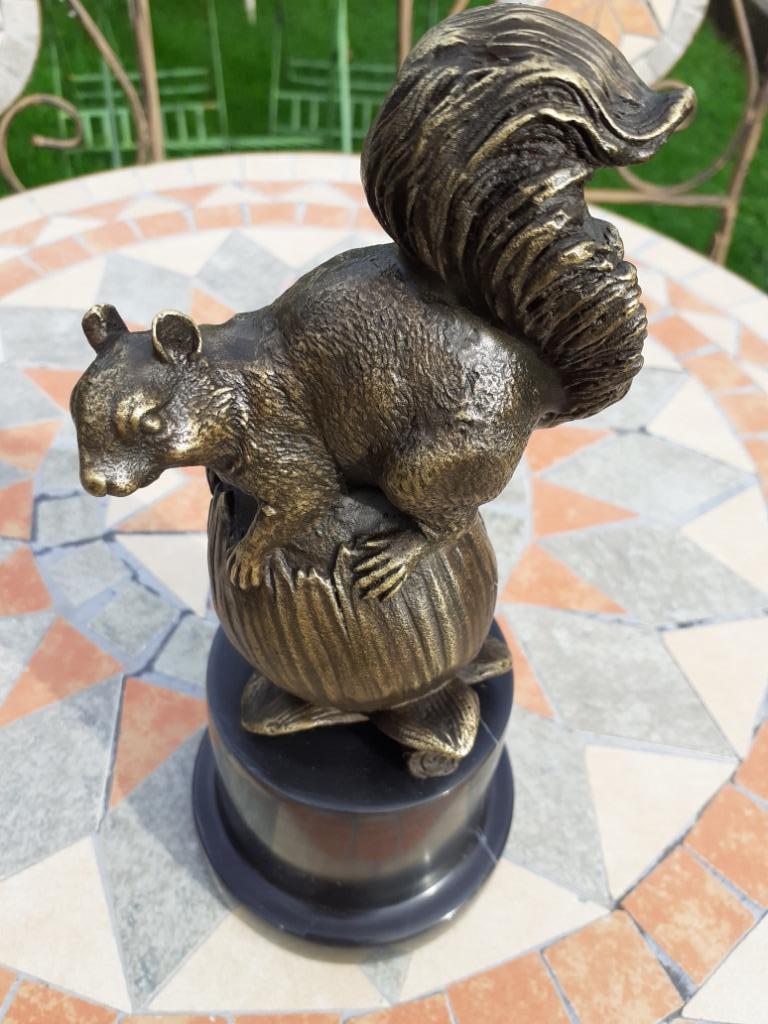 SCHITTEREND DIERENBRONS (de eekhoorn), Ophalen of Verzenden, Brons