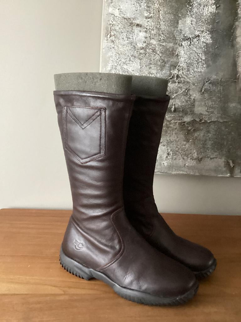 Halfhoge laarzen bruin leder 38, Bruin, Lage of Enkellaarzen, Nieuw, Ophalen of Verzenden