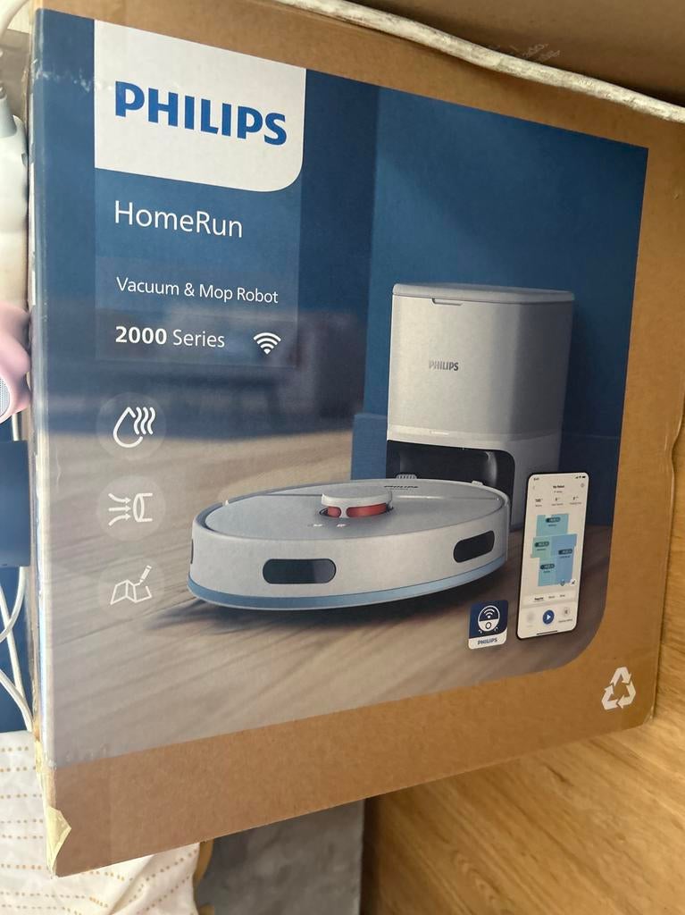 Philips HomeRun robotstofzuiger, Huis en Inrichting, Woonaccessoires | Overige, Zo goed als nieuw, Ophalen