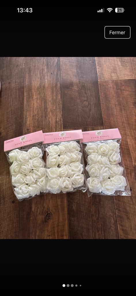 Lot de fleurs en foam avec tige métallique neuves, Dieren en Toebehoren, Ophalen of Verzenden, Nieuw
