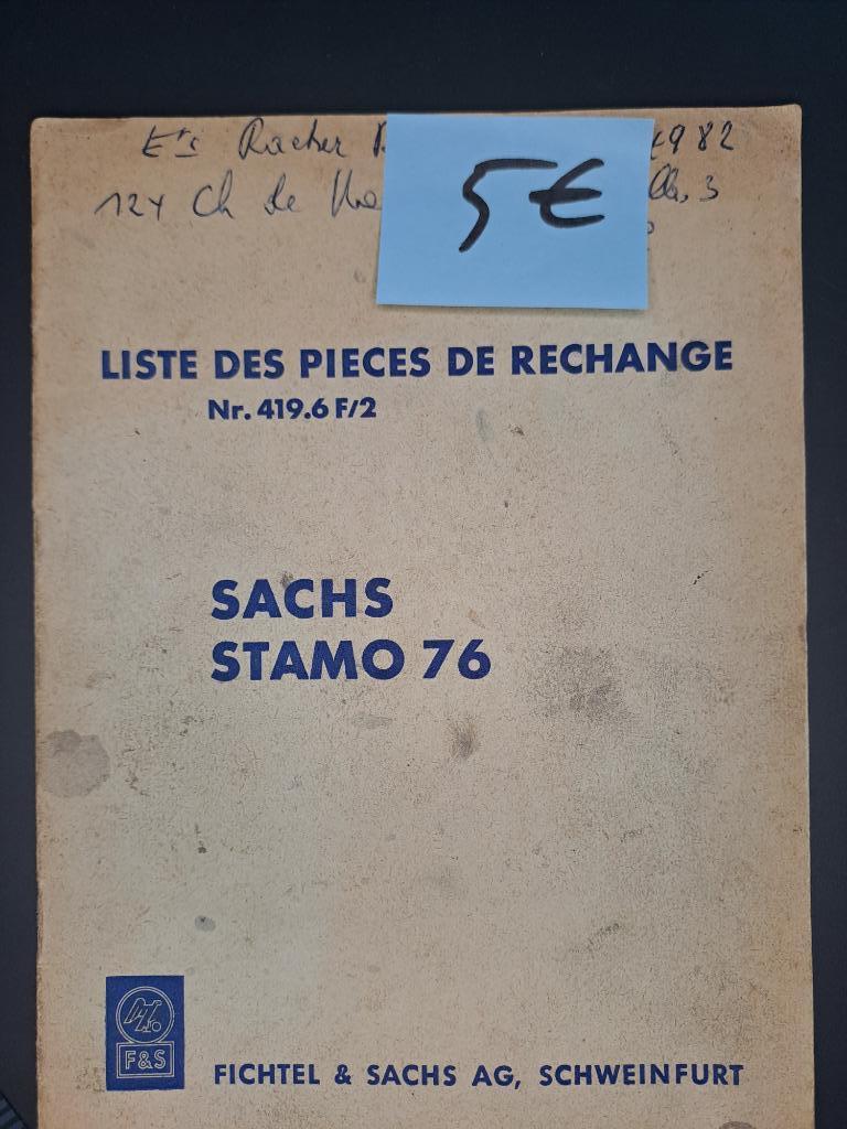 Sachs Stamo 76 handleiding voor reserveonderdelen, Verzenden, Overige merken