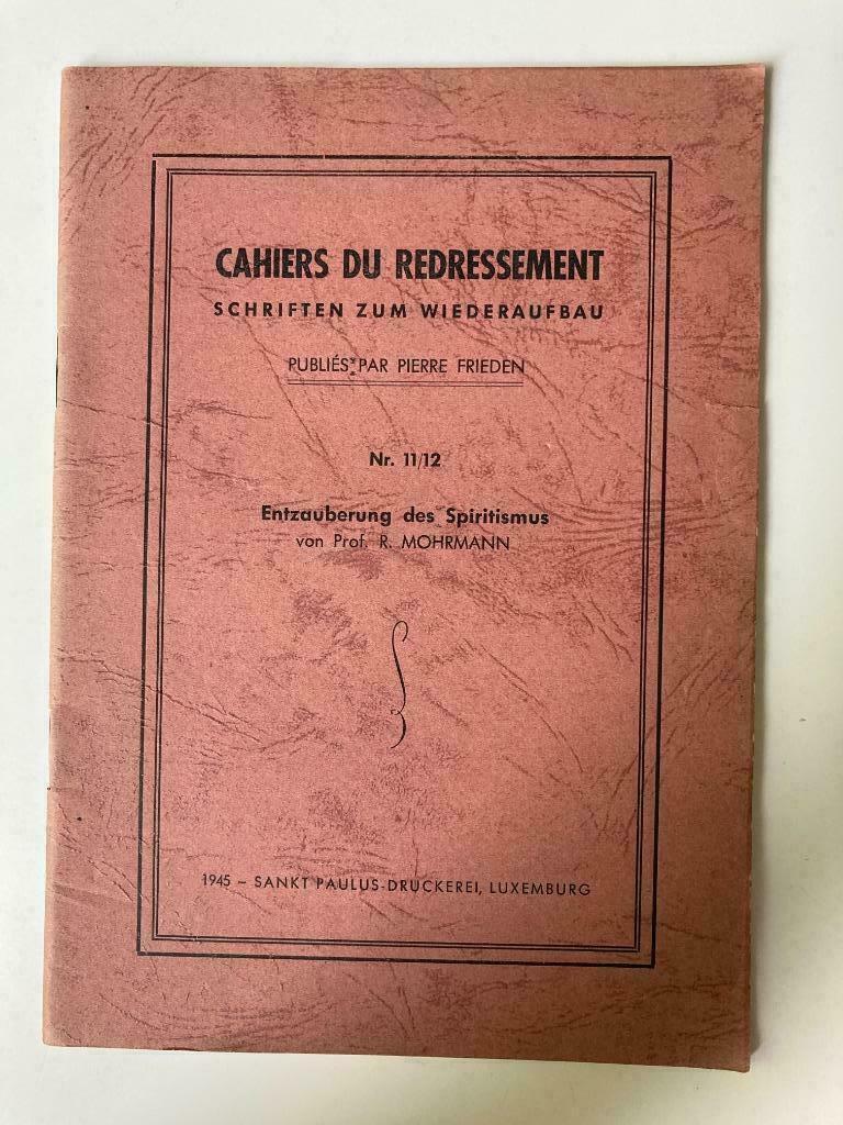 Cahiers du Redressement - Entzauberung des Spiritismus, Livres, Enlèvement ou Envoi