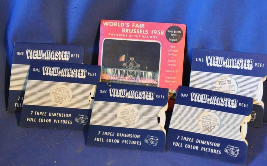 6 disques view-maser exposition  bruxelles1958, Collections, Collections Autre, Utilisé, Enlèvement ou Envoi