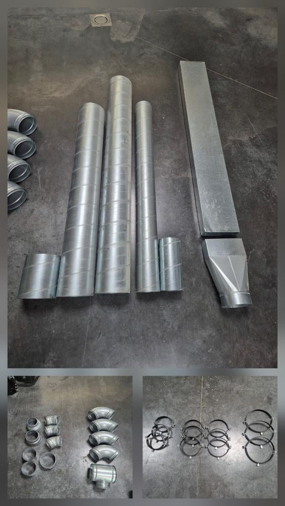 Pièces de ventilation, raccords de tuyaux en spirale et supp, Enlèvement, Neuf