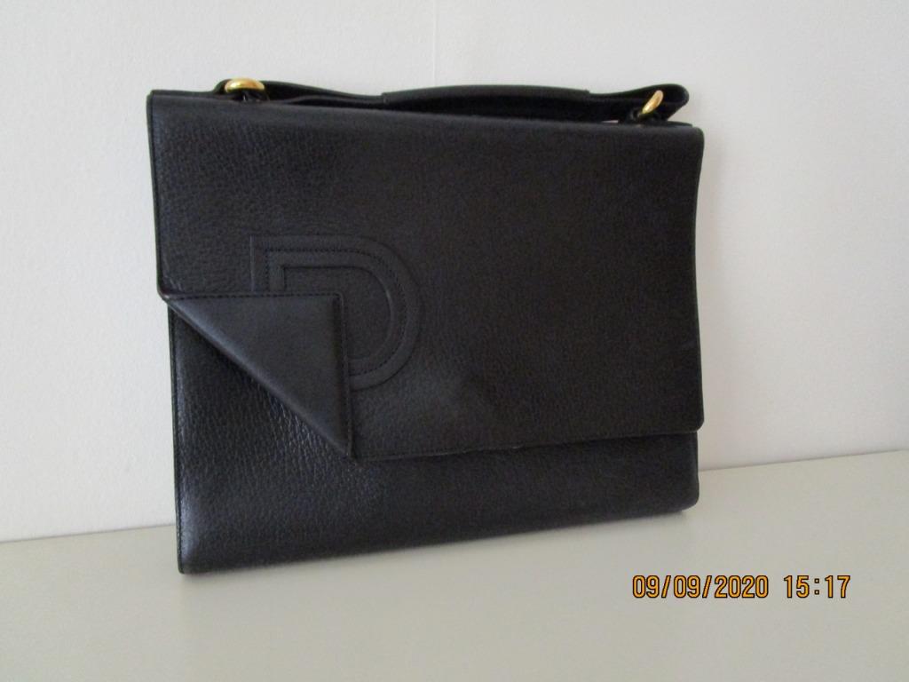 DELVAUX HANDTAS - ZWART - JAREN 80, Handtassen en Accessoires, Tassen | Damestassen, Zo goed als nieuw, Handtas, Zwart, Verzenden