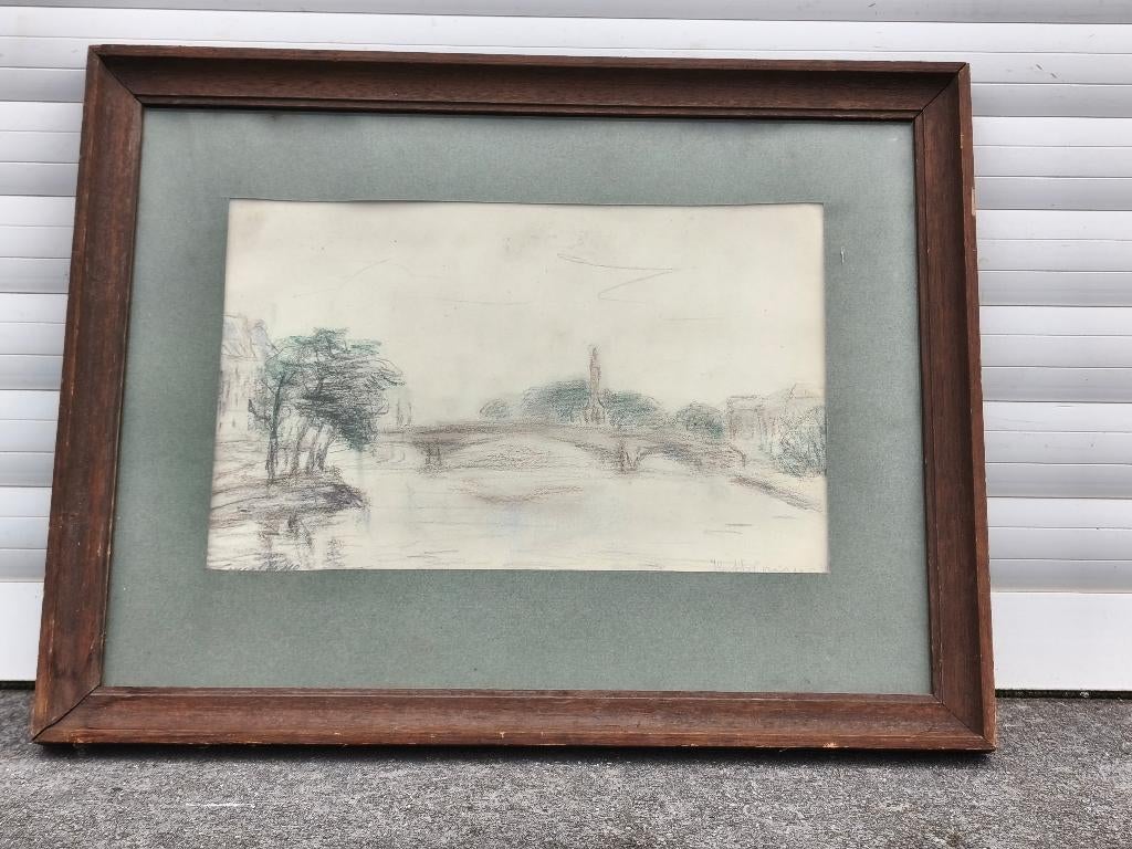 Dessin signe louis clesse, Antiek en Kunst, Ophalen of Verzenden