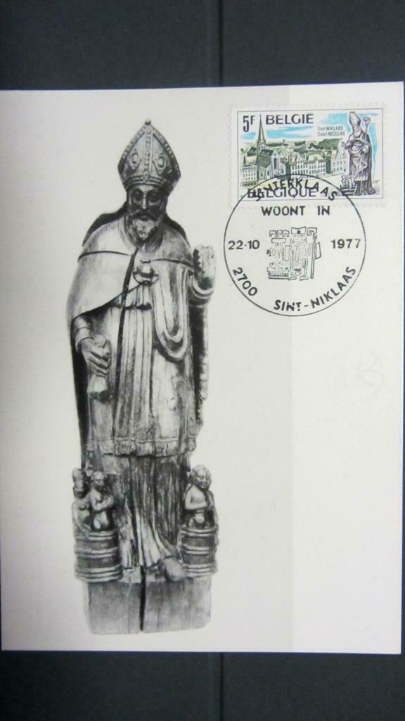 FIRST DAY OP KAART- TOERISME-STEDEN- SINT-NIKLAAS- BELGIË, Postzegels en Munten, Ophalen of Verzenden, Gestempeld, Plaats of Gebouw