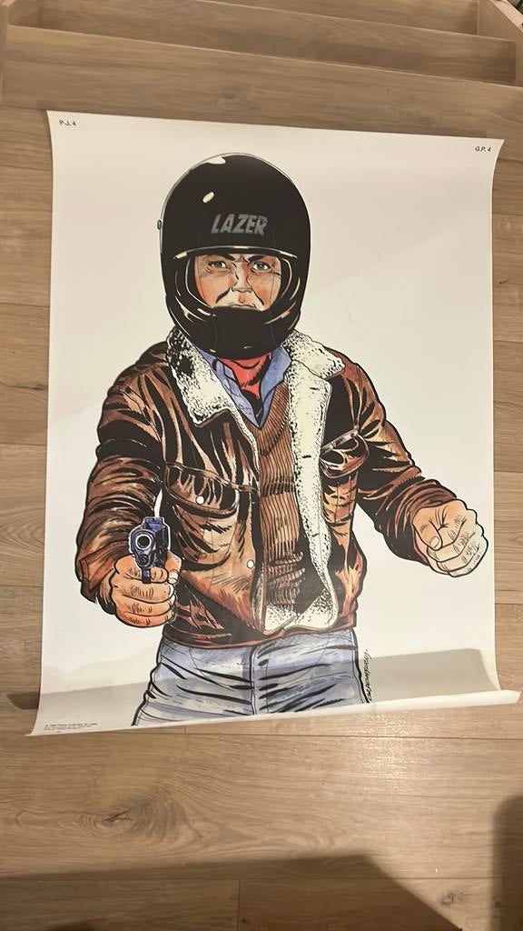 Affiche Denayer, Police, Liège, 1984, Enlèvement ou Envoi, Comme neuf