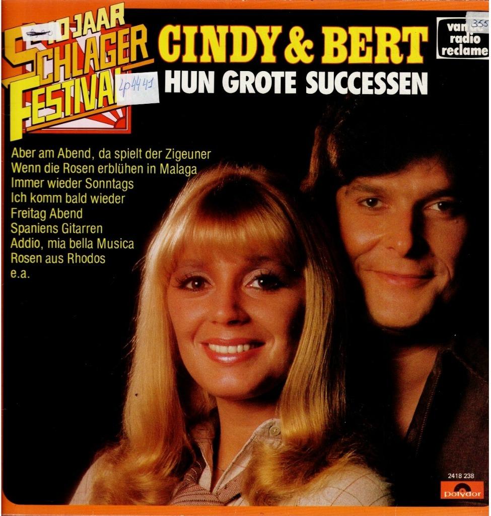 Vinyl, LP   -   Cindy & Bert – Hun Grote Successen, Enlèvement ou Envoi, Autres formats