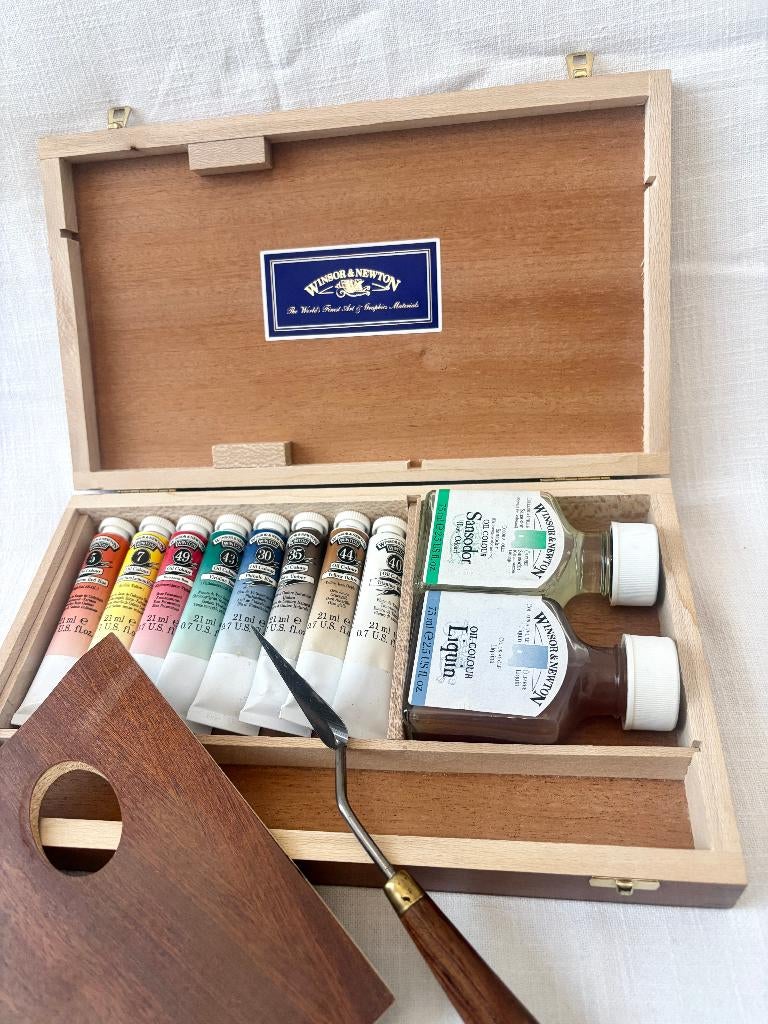 Winsor & Newton Houten Koffer voor Olieverf Schilderen, Hobby en Vrije tijd, Ophalen of Verzenden, Olieverf