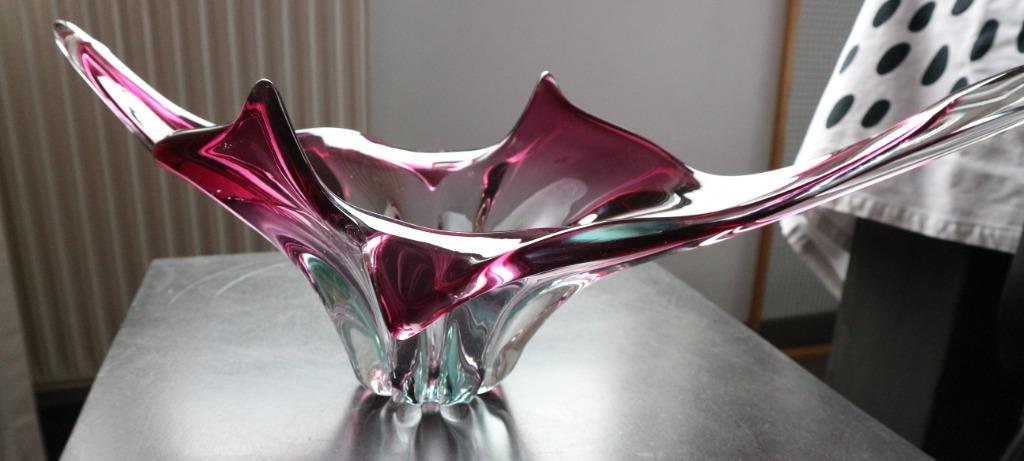 Coupe à fruits Cristal de MURANO grenat, Enlèvement ou Envoi