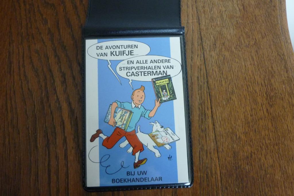 Vintage schrijfblok houder Kuifje, Enlèvement ou Envoi, Tintin, Utilisé, Ustensile