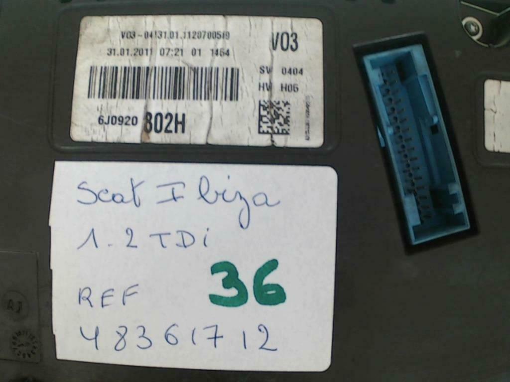 Compteur Seat Ibiza 1.2TDi  6J0920801 - 214226140 (36), Ophalen of Verzenden, Gebruikt, Seat