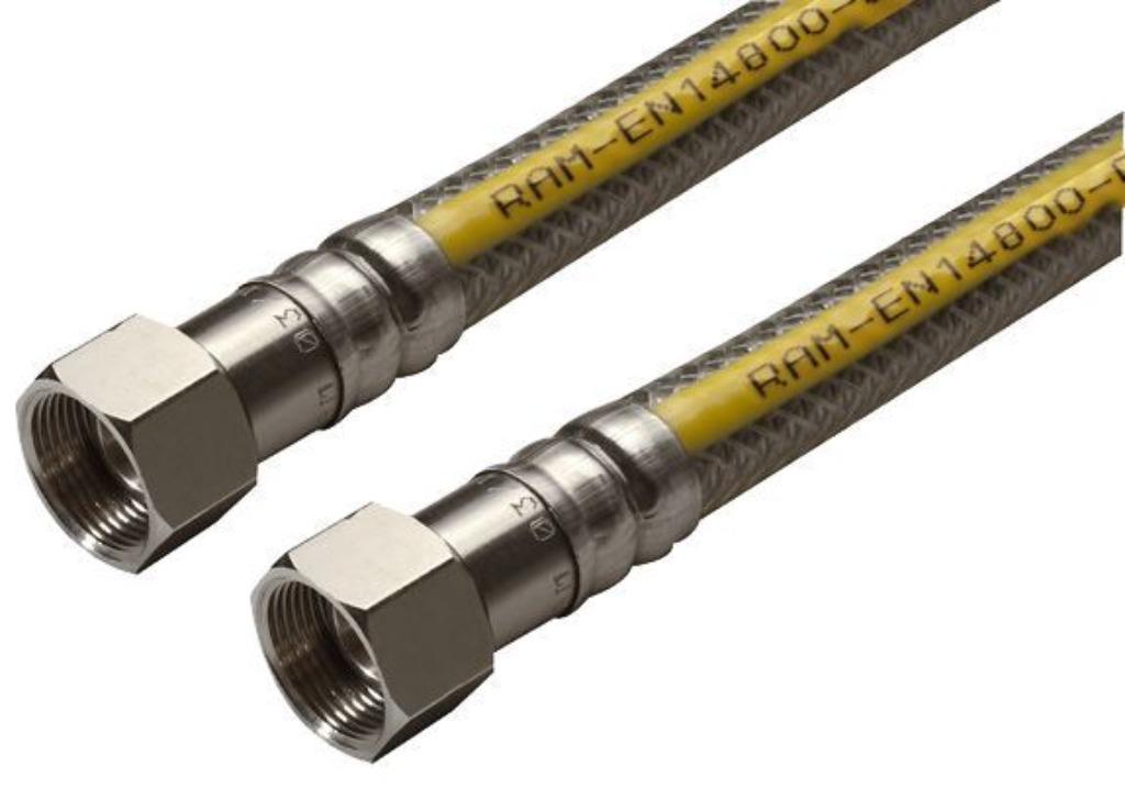 Gasslang 75 cm. 3-voudig RVS Superflex Premium [Gastec QA], Enlèvement ou Envoi, Neuf, Gaz
